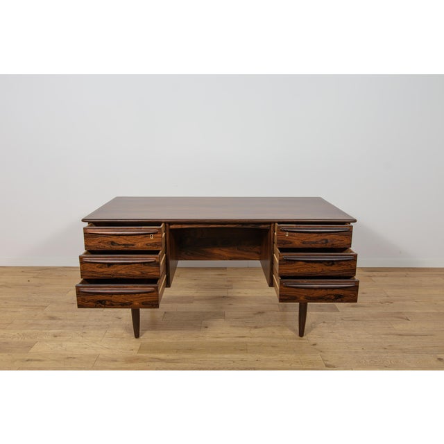 Mid-Century Modern Rosewood Desk by Svend Åge Madsen for Falster Møbelfabrik, Denmark, 1960s For Sale - Image 4 of 18