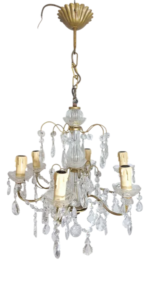 Maria Teresa Lamp in Bohemian Crystal, 1930s