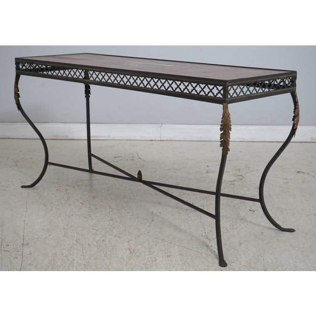 Age: Approx. 40 Years Old Details: Stunning Hand Painted Wood Top Nicely Finished on All Sides Gorgeous Designer Table...