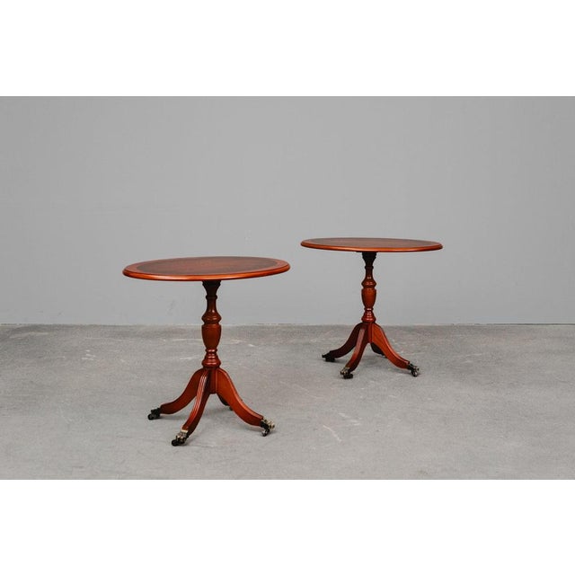 English Style Side Tables in Mahogany, Set of 2 For Sale - Image 3 of 18