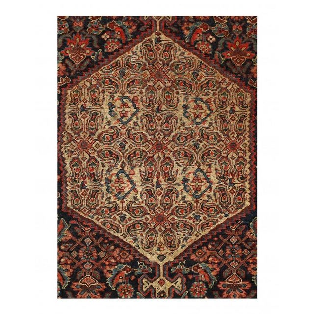 Pasargard DC Rust Color Antique Bidjar Rug For Sale - Image 4 of 4