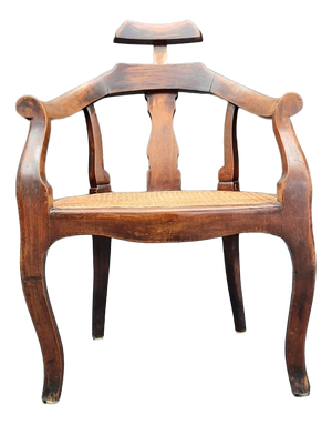 Antique Barbers Chair with Adjustable Headrest, 1900s