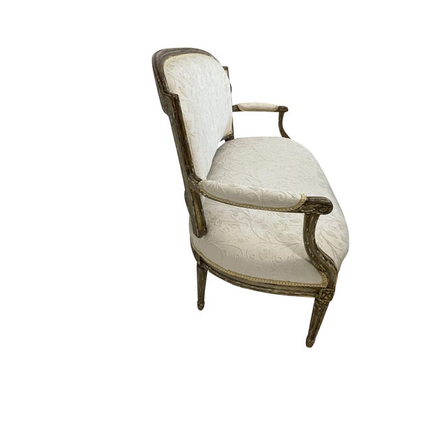 19th Century Louis XVI Style Giltwood Settee For Sale In Boston - Image 6 of 10
