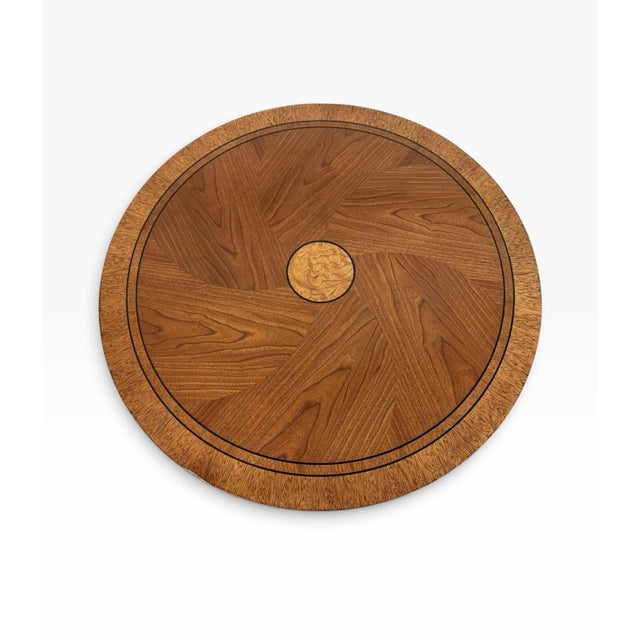 2000 - 2009 Vintage Ethan Allen Townhouse Carved Pedestal Side Table For Sale - Image 5 of 8