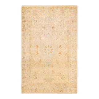 Mogul, One-of-a-Kind Hand-Knotted Area Rug - Ivory, 4' 2" x 6' 5" For Sale