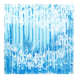 Large Oversized Street Art Graffiti Painting Blue Playful "Paradise Cove" Original Artwork by Amber Goldhammer