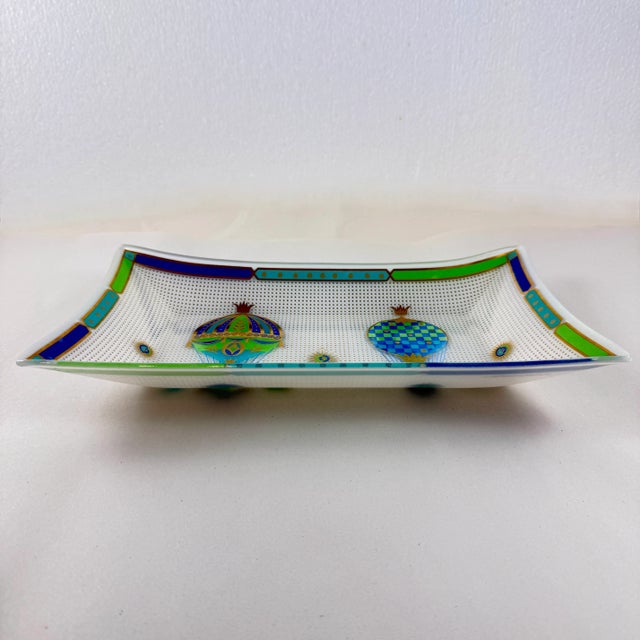 Briard Fancy Free Montgolfier Balloon Opal Glass Platter For Sale - Image 10 of 12