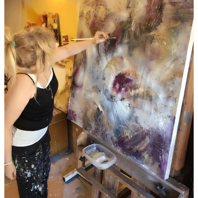 Series Poetic Statement: Celestial Awakening - Angelic Guidance. 38" x 46" Eco-Friendly Textured Multi-Layered Oil,...