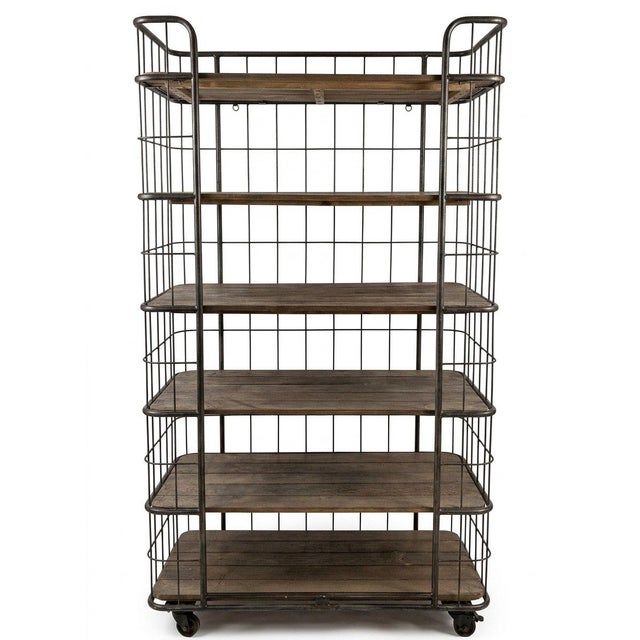 Vintage Bakers Rack From Restoration Hardware’s Retired Circa 1900s Collection For Sale