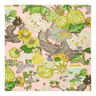 Sample, Schumacher Chiang Mai Dragon in Blush For Sale