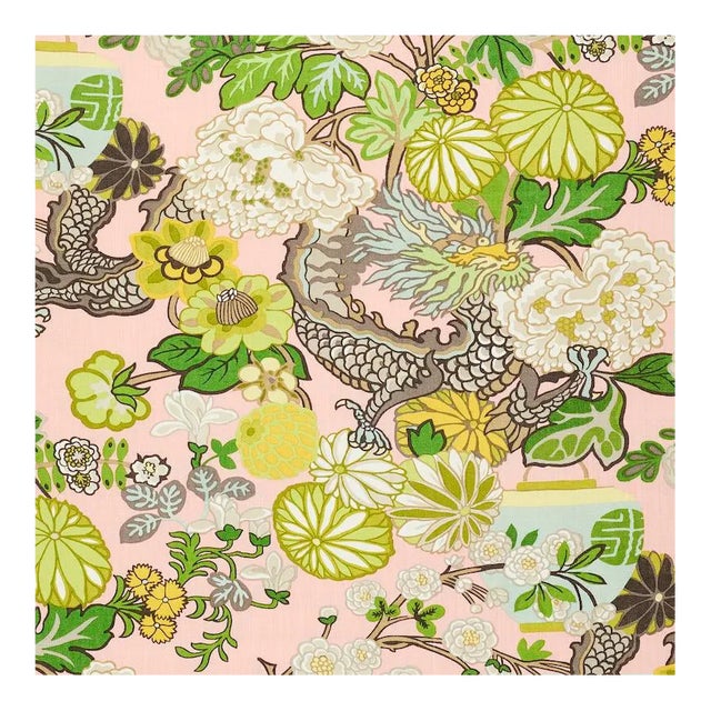 Sample, Schumacher Chiang Mai Dragon in Blush For Sale