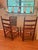 Late 19th Century Early 20th Century American Ladder-Back Wood and Hide Chairs. For Sale - Image 5 of 12