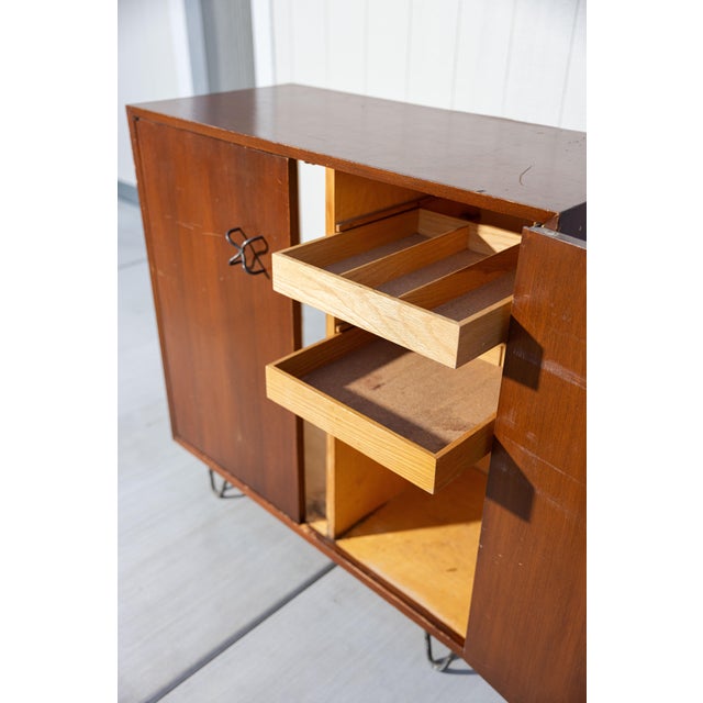 Brown 1950s George Nelson for Herman Miller Basic Cabinet Series (Bcs) Double-Door Credenza. For Sale - Image 8 of 18