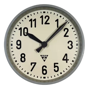 Industrial Factory Wall Clock from Pragotron, 1960s