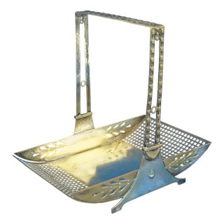 20th Century Deco Basket in Silver-Plated Brass by Josef Hoffmann for the Argentor Werke Rust & Hetzel Factory, Austria, 1920s For Sale