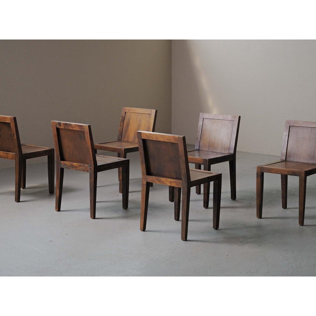 Architectural Oak Chairs, France, 1970, Set of 6 For Sale - Image 15 of 18
