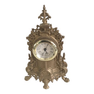 1960s Brass Clock For Sale