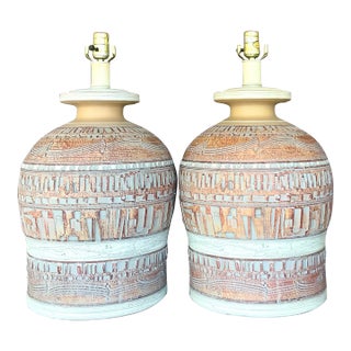 Vintage Boho 1970s Casual Lamps - a Pair For Sale