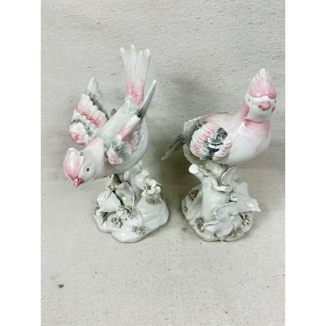 Vintage Pair of Ceramic Bird Figurines For Sale In New Orleans - Image 6 of 11
