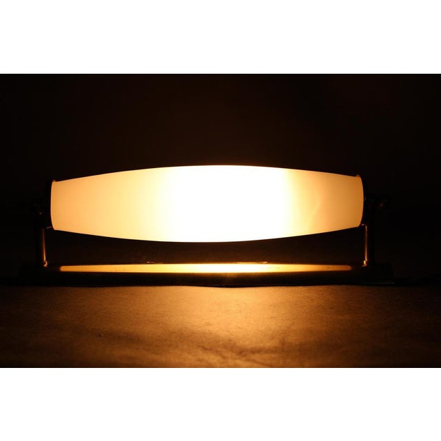 Art Deco Italian Brass Wall Lights with Milk Glass, 1940s, Set of 2 For Sale - Image 9 of 10