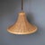 Wood Height Adjustable Rattan Pendant Lamp, 1980s For Sale - Image 7 of 7