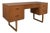 Mid-Century Teak Desk with Sleigh Legs For Sale