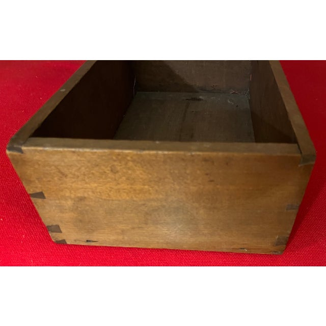 Antique 19th Century American Federal Dovetail Mahogany Open Desk Caddy Box For Sale - Image 10 of 12