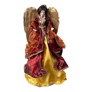 1980s Large 18” Angel Tree Topper For Sale