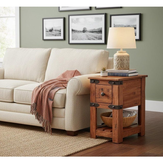 Granville Collection: Sleek and Industrial Furniture for the Living Room, Dining Room, and Bedroom. Made with Solid Pine...