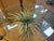 Vintage 1960s Wheat Coffee Table with Thick Glass Top – 65" Diameter Vintage 1960s wheat coffee table in good overall...