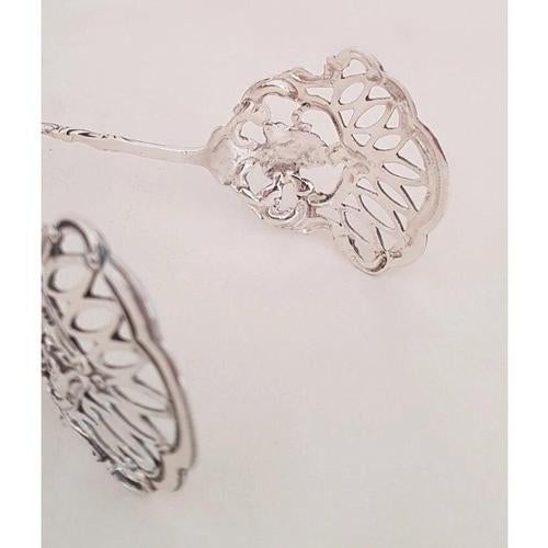 Antique Early 20th Century 800 Silver Patisserie Serving Tongs For Sale - Image 9 of 18