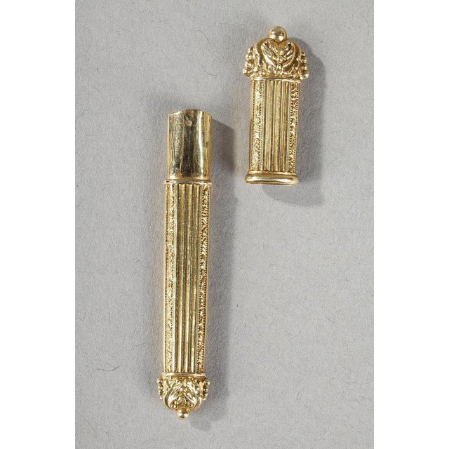 Restoration Period Sewing Box in Rosewood Veneer, Gold and Silver, 1830s For Sale - Image 12 of 15