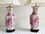 Vintage Chinoiserie Style Pink Porcelain Table Lamps-A Pair For Sale - Image 4 of 12