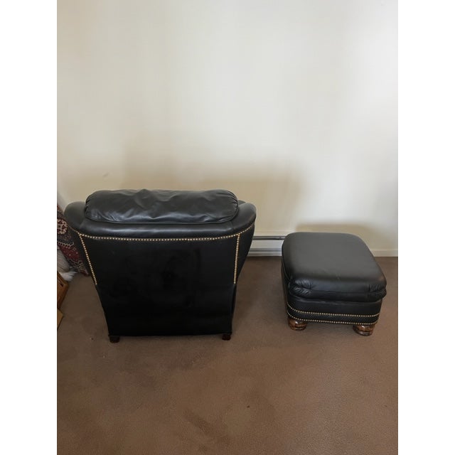 Hancock & Moore Austin High Back Tilt Chair + Ottoman Set of 2 Chairish