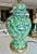 Single Chinese Green Lotus Flower Porcelain Table Lamp For Sale In Palm Springs - Image 6 of 18