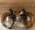 Pair of vintage large faux bighorn candle holders made by OK Casting circa 2000. Handcrafted using premium cast...