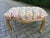 French 1980s French Louis XVI Gold Beech Pink Damask Bench For Sale - Image 3 of 8