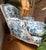 Custom Blue and White Marquis Bergere Chair and Ottoman Set Upholstered in Ralph Lauren For Sale - Image 12 of 18