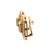 Sculptural Italian earrings crafted in 14K yellow gold and centered with emerald-cut green tourmalines totaling...