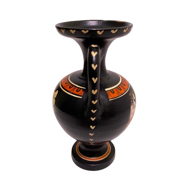 Mid 20th Century Mid 20th Century Greek Pottery Urn Depicting "The Assembly of the Gods to the Mountain Olympus" For Sale - Image 5 of 9