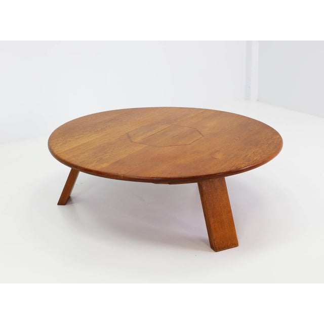 Large Brutalist French Wooden Table from Pierre Chapo, 1970 For Sale - Image 10 of 10