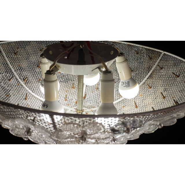 Large Mid-Century Gold Flower Glass Ceiling Light 1960s by Barovier E Toso For Sale - Image 4 of 12