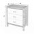 Spritely Home Accent Furniture Corfu 25 in. W Rectangular Rattan 3 Drawer Nightstand, Natural Raffia For Sale - Image 4 of 11