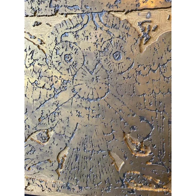 Figurative 1960s Bronze Printing Plate of Owl For Sale - Image 3 of 9