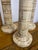 Sarreid Ltd. Set of 3 Vintage Sarreid Graduated Tessellated Bone Candle Holders For Sale - Image 4 of 6