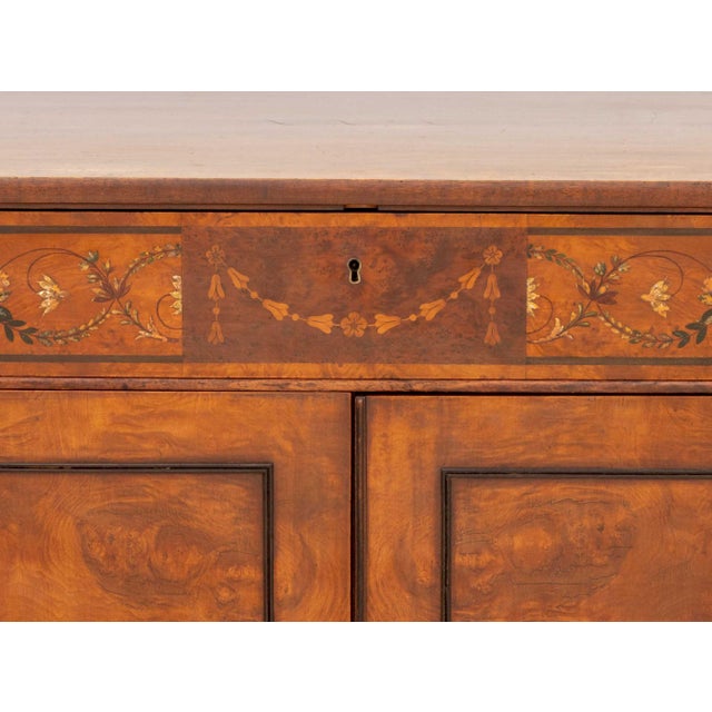 Traditional Edwardian Paint-Decorated Satinwood Commode For Sale - Image 3 of 9