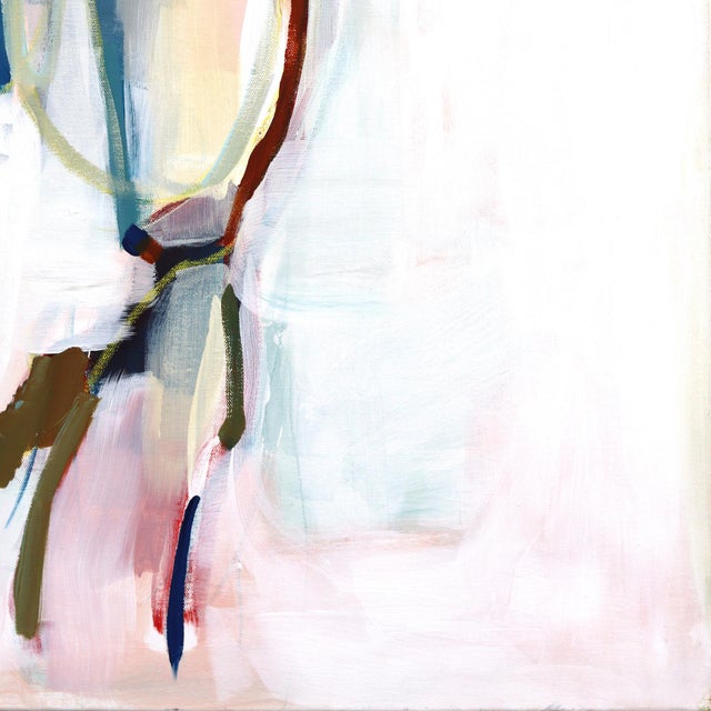 Horns - Large Original Contemporary Mixed Media Acrylic Farm Animal Painting on Canvas by Kellie Newsome For Sale In Los Angeles - Image 6 of 9