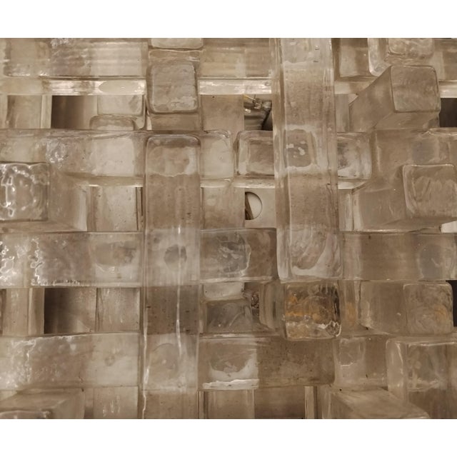 Glass Large Glass Wall Sconce attributed to Poliarte, Murano, 1960s For Sale - Image 7 of 16