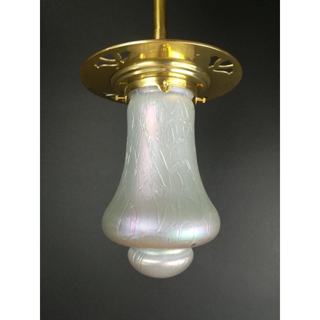 Glass Ceiling Lamp from Wiener Werkstätte, 1920s For Sale - Image 6 of 8