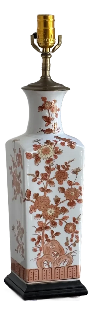 Mid-20th Century Hand Painted Chinoiserie Table Lamp